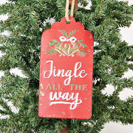 Metal Tag Ornament - Jungle Red