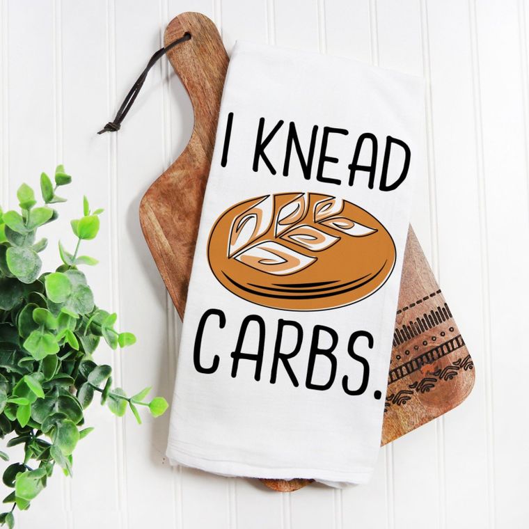 I Knead Carbs Bread Kitchen Towel